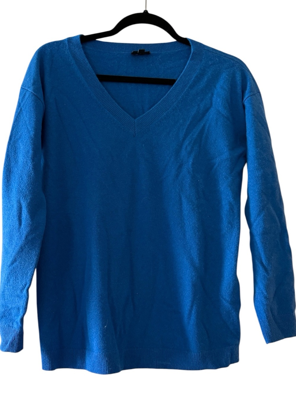 Talbots 100% Cashmere Bright Blue V-Neck Sweater - Excellent Condition